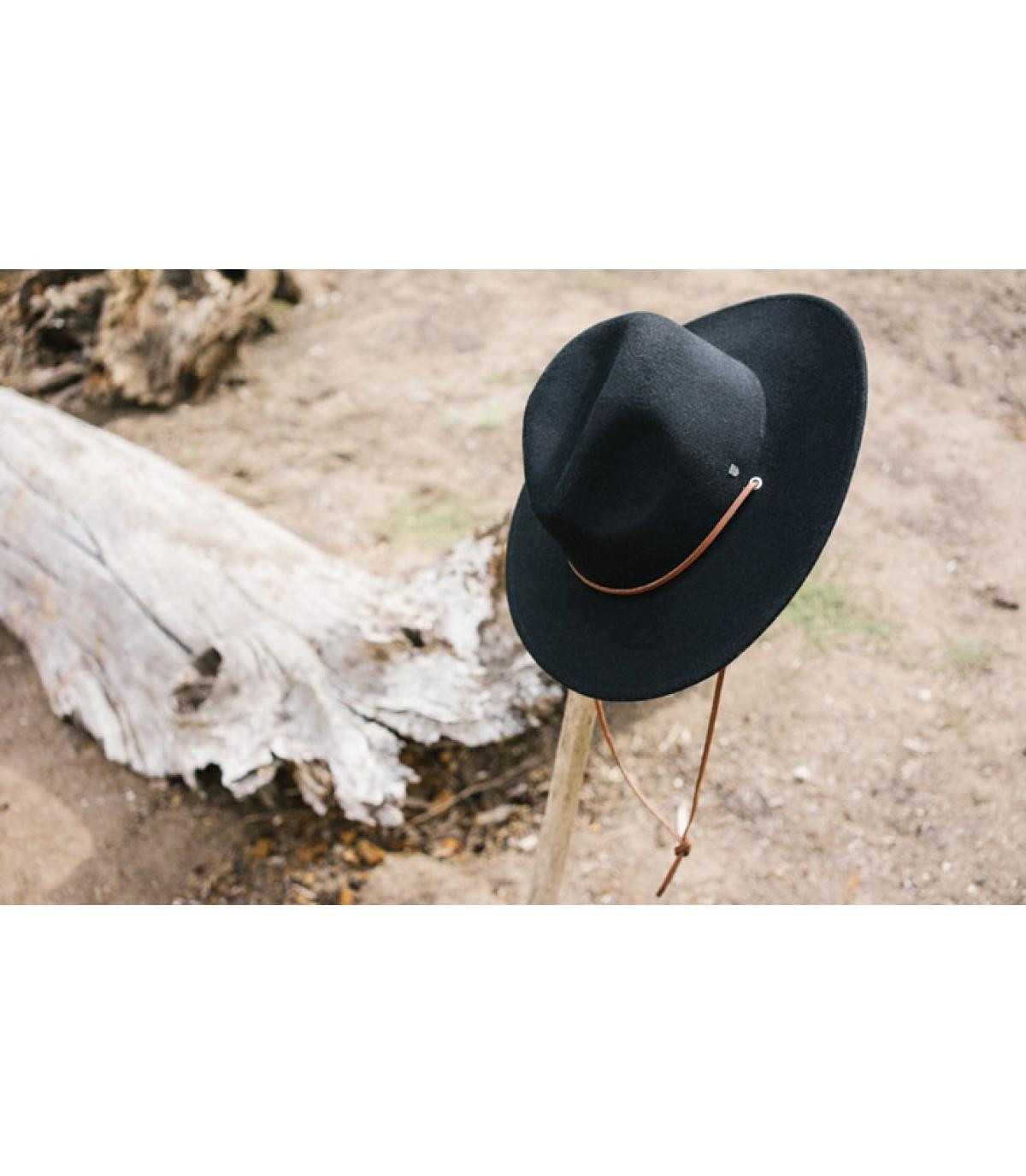 Brixton Chapeau bord long noir Brixton Chapeau bord long noir
